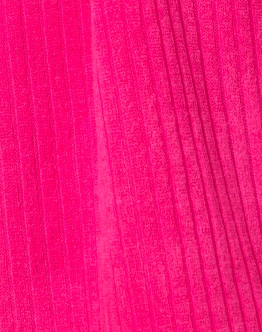 Immagine di Neve Maglione oversize in maglia a coste rosa