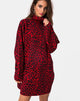 Immagine di Neivie Abito in maglia animalier Rosso