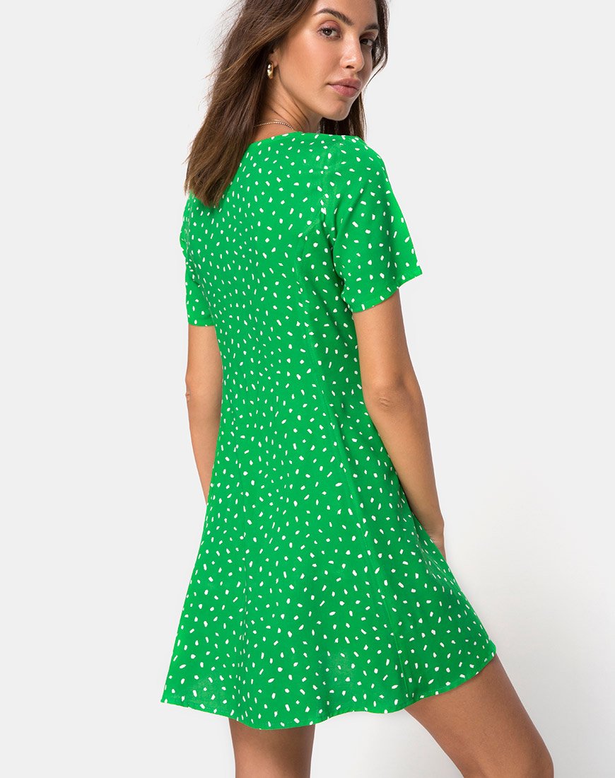 Abito Neyka in Mini Diana Dot Verde