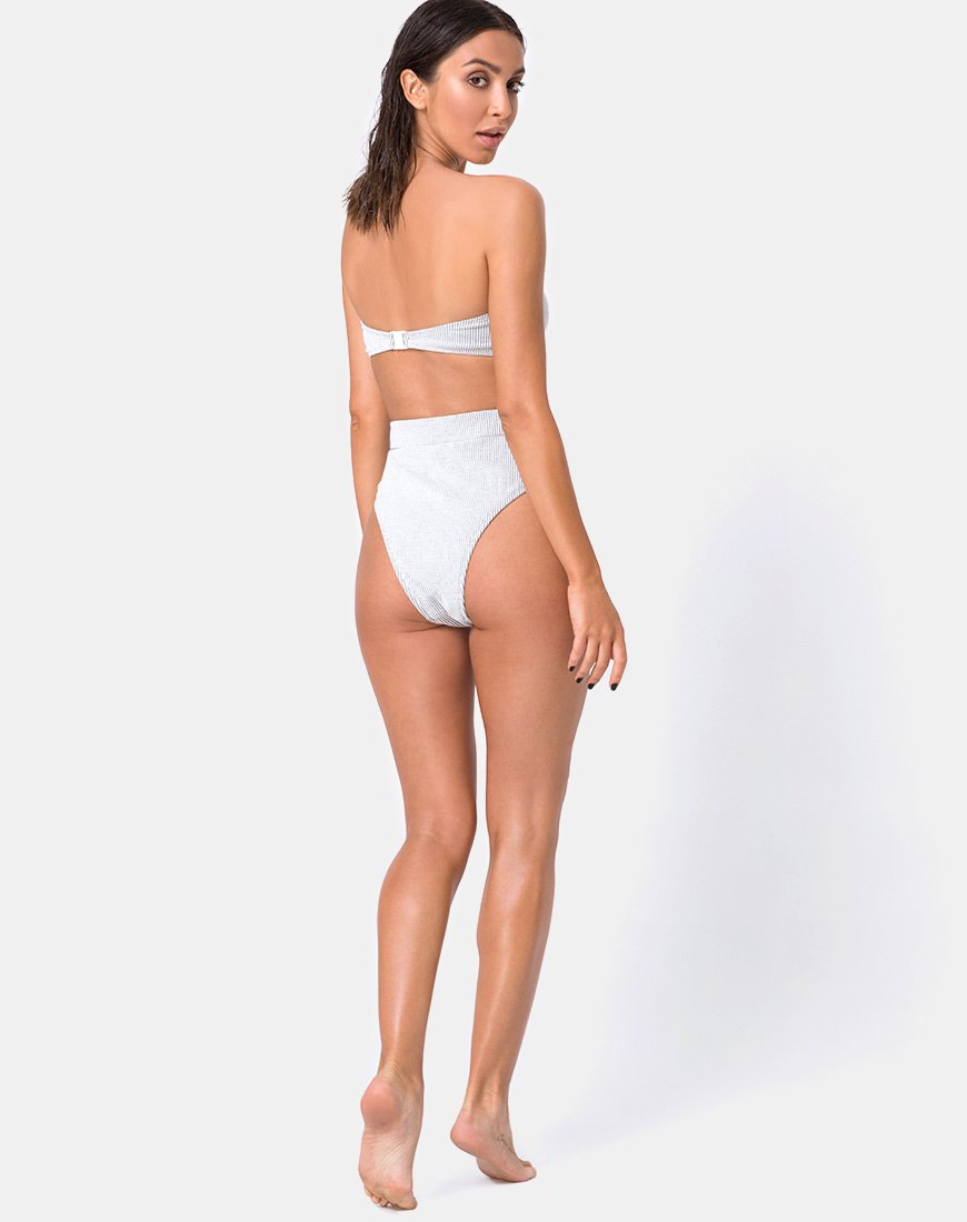 Immagine di Nima Bikini Bottom in Crinkle Rib Bianco