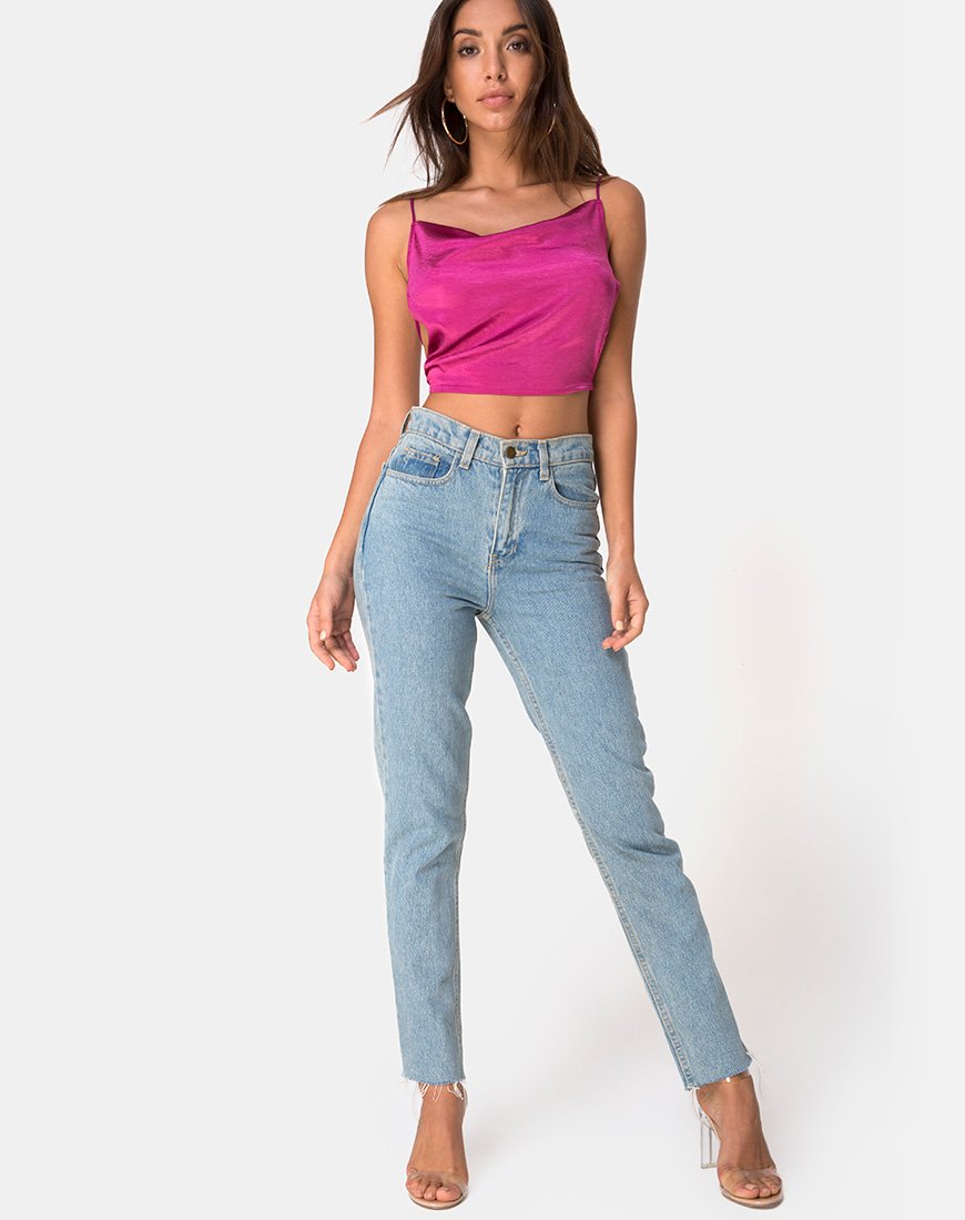 Immagine di Ning Top in Satin Magenta