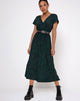 Immagine di Nira Midi Dress in 90s Zebra Forest Green