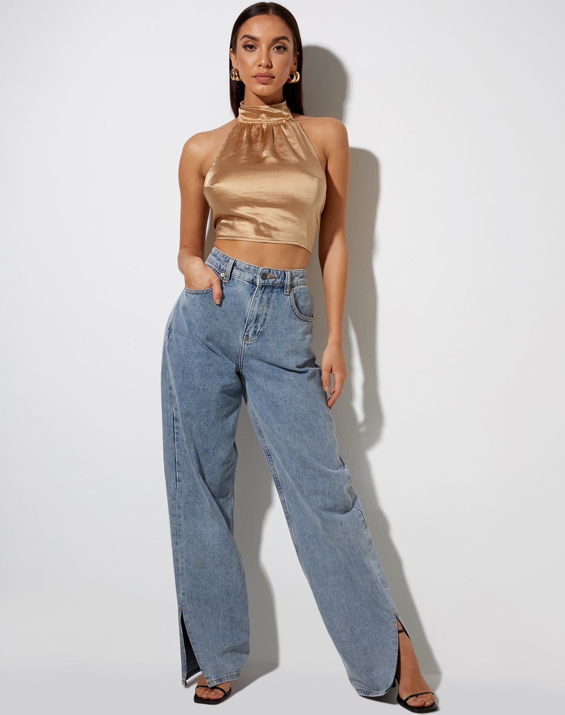 Immagine di Noela Top in Satin Golden Sand