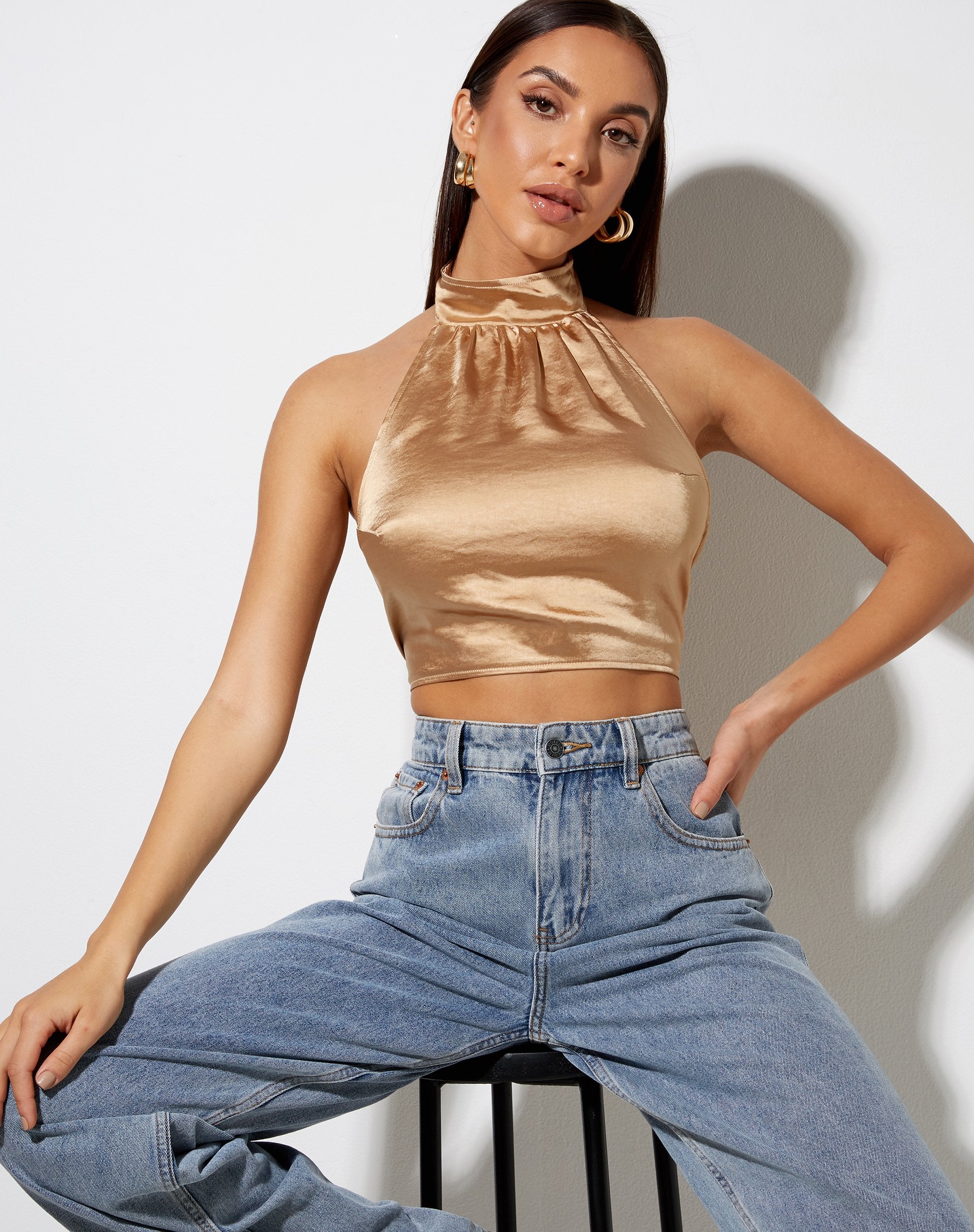 Immagine di Noela Top in Satin Golden Sand