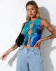 immagine di Nolan Crop Top con lavaggio ad acquerello fluido