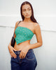 Immagine di Nolda Crop Top in verde Paisley Fun