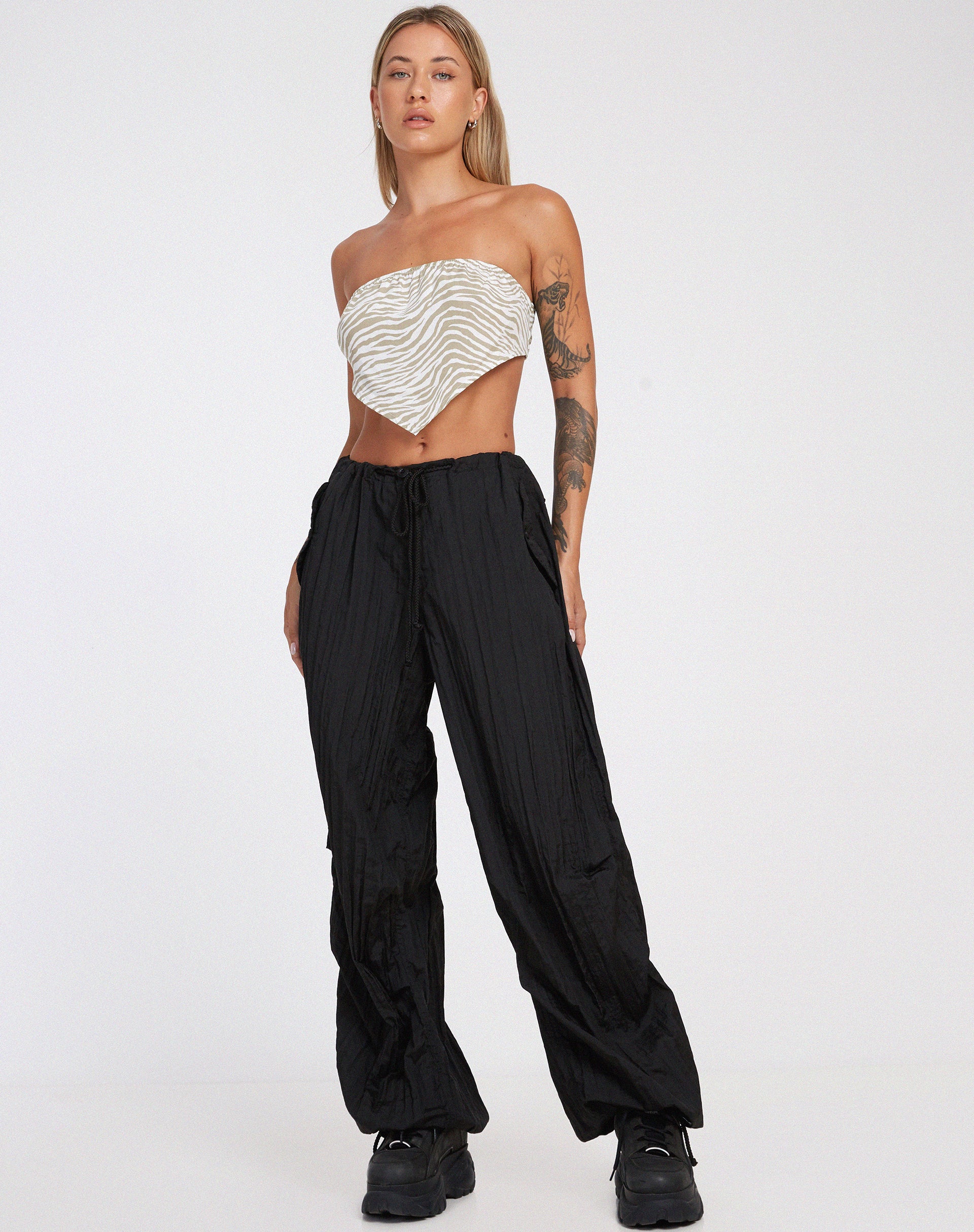 immagine di Nolda Crop Top in Tonal Zebra