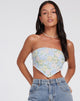 immagine di Nolda Crop Top in Washed Out Pastel Floral