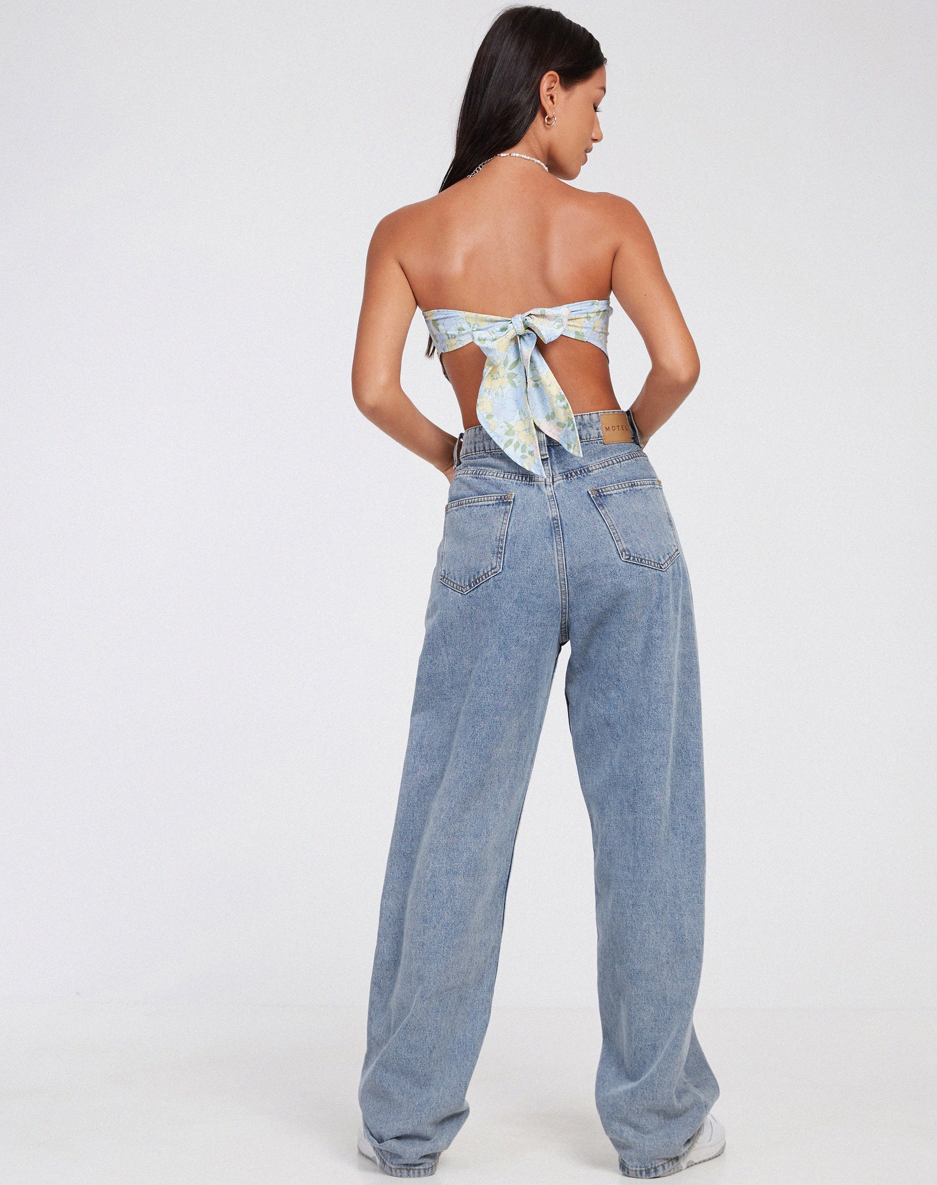 immagine di Nolda Crop Top in Washed Out Pastel Floral