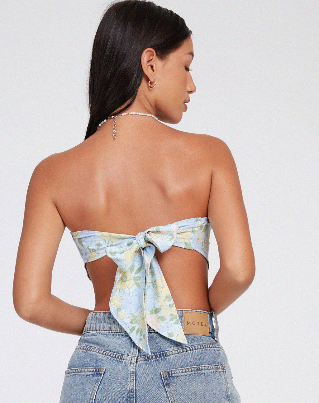 Crop Top Nolda in floreale pastello slavato