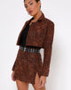 Immagine di Sheny Mini Skirt in Ditsy Leopard Orange