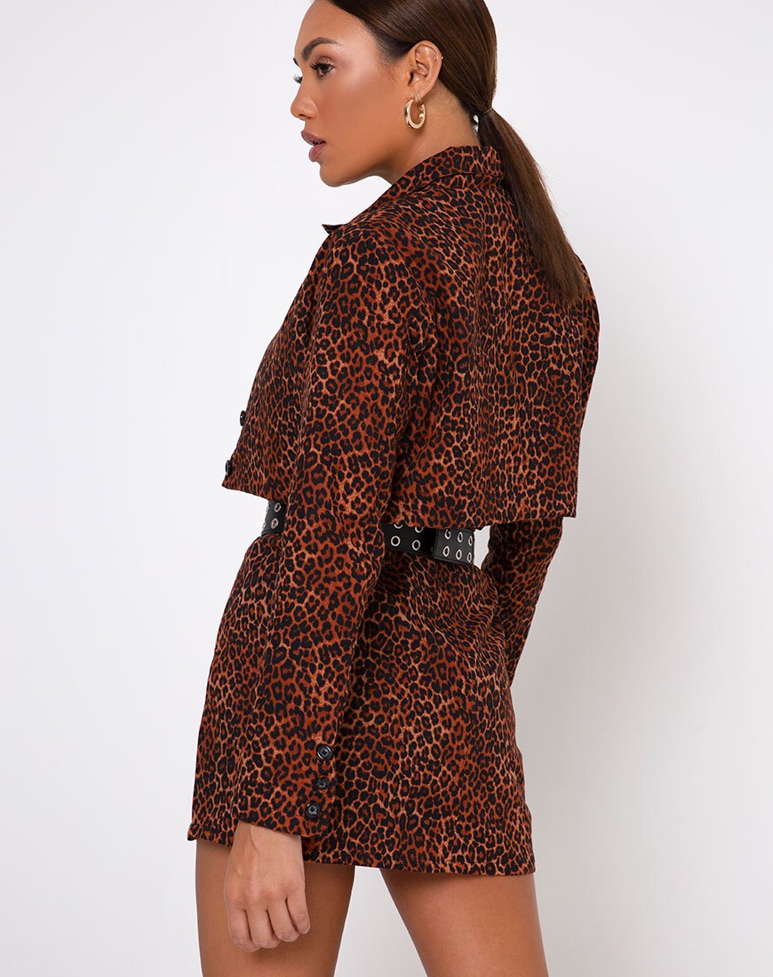 Minigonna Sheny in arancione leopardato