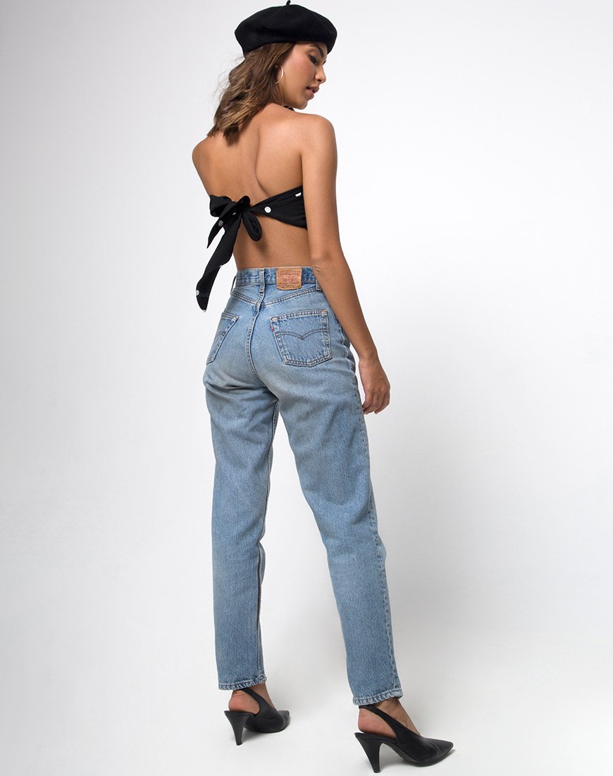 Immagine di Nolia Tube Top in bianco e nero Polkadot