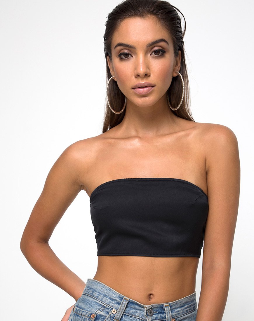 Immagine di Nolia Tube Top in nero satinato
