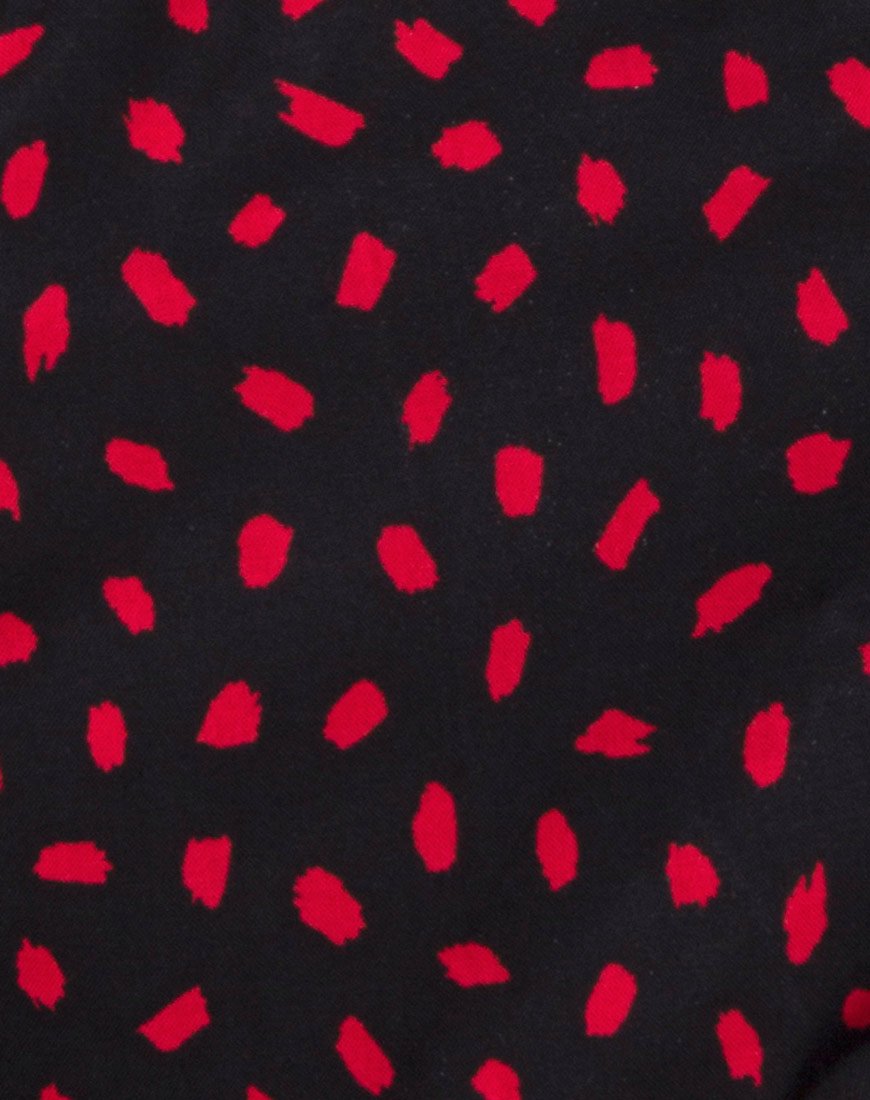 Immagine di Nolia Tube Top in Mini Diana Dot Nero e Rosso