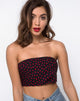 Immagine di Nolia Tube Top in Mini Diana Dot Nero e Rosso