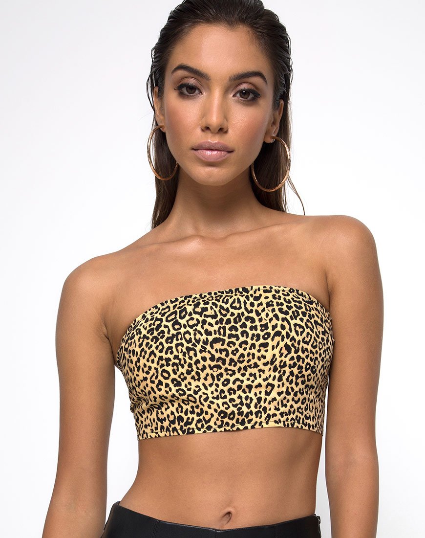 Top a tubo Nolia in Rar Leopard