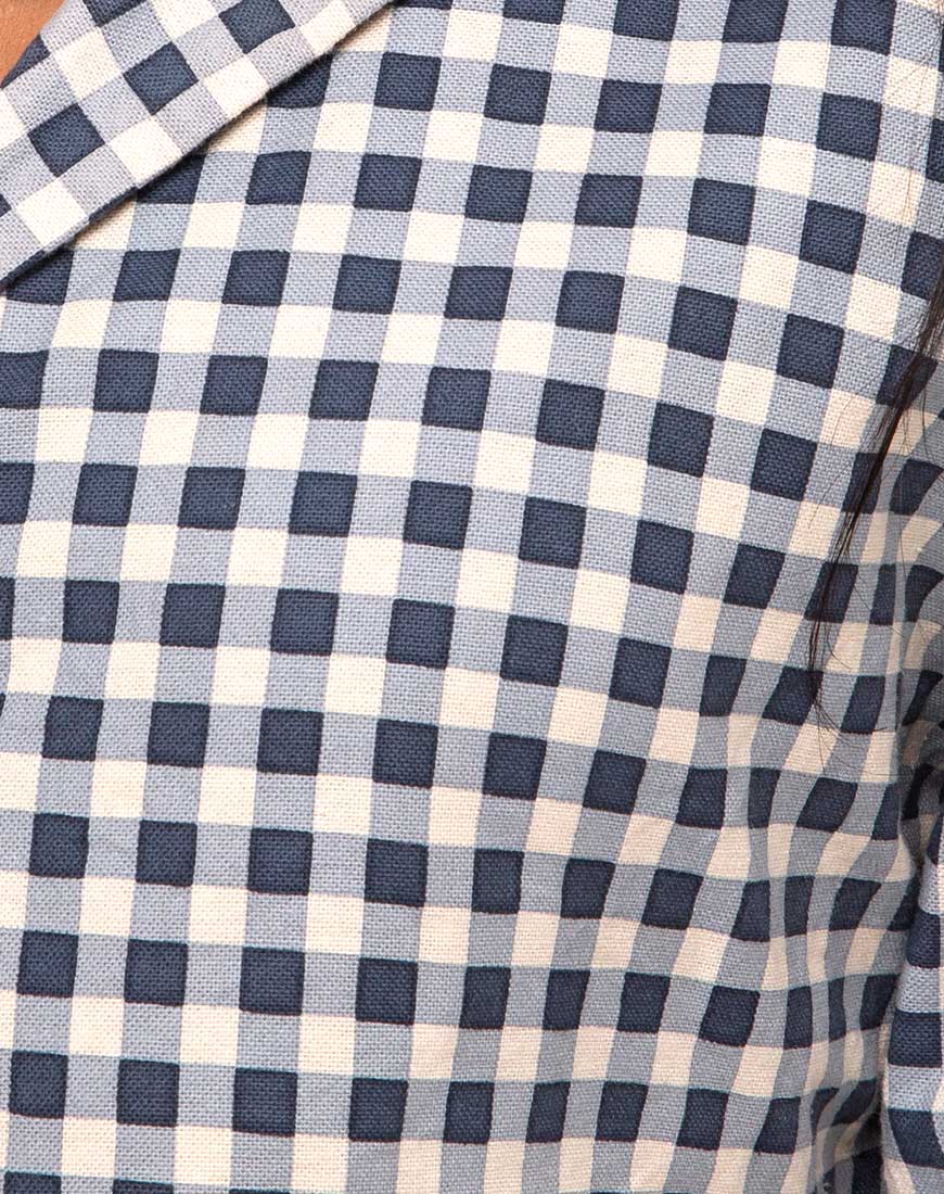 Immagine di Noly Cropped Blazer in Gingham Crema
