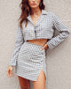 Immagine di Noly Cropped Blazer in Gingham Crema