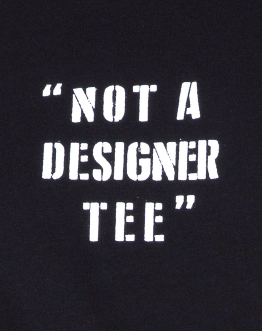 Immagine della t-shirt oversize Basic in Not a Designer Nero