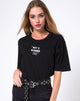 Immagine della t-shirt oversize Basic in Not a Designer Nero