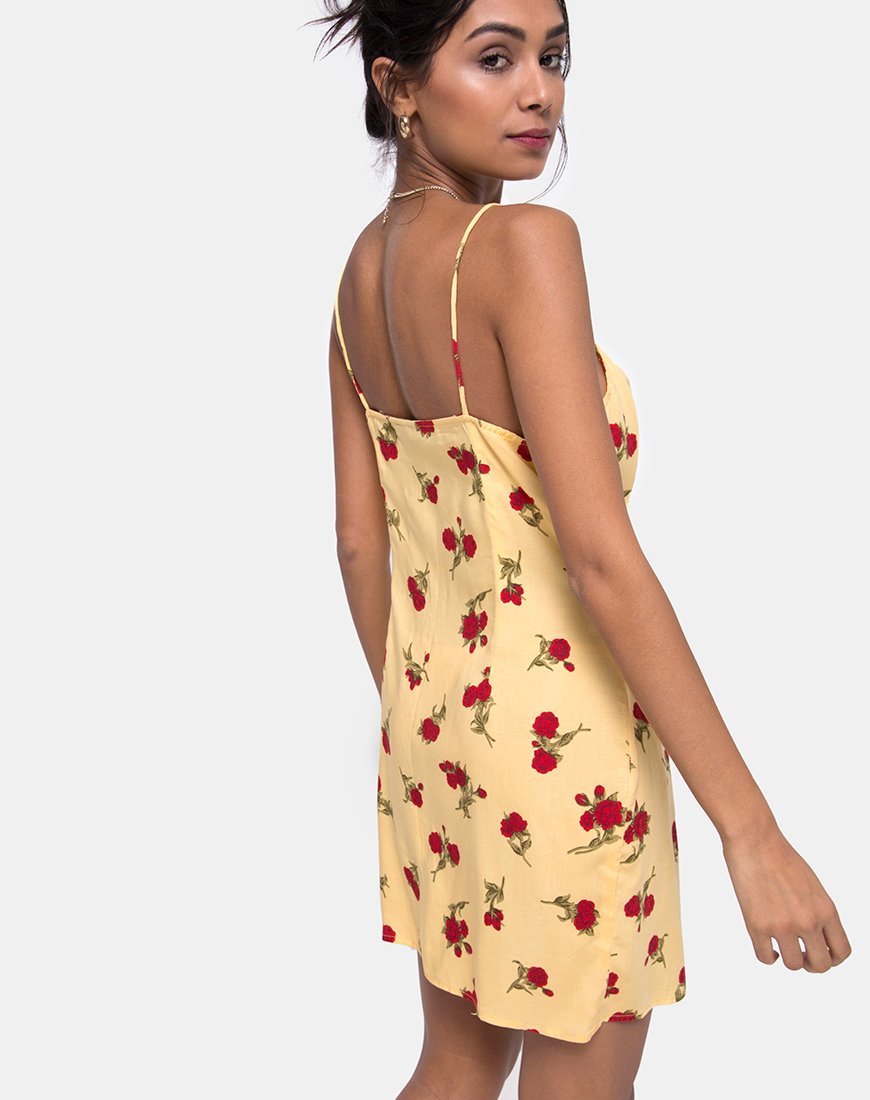 Immagine di Novia Slip Dress in Falling Rose Yellow