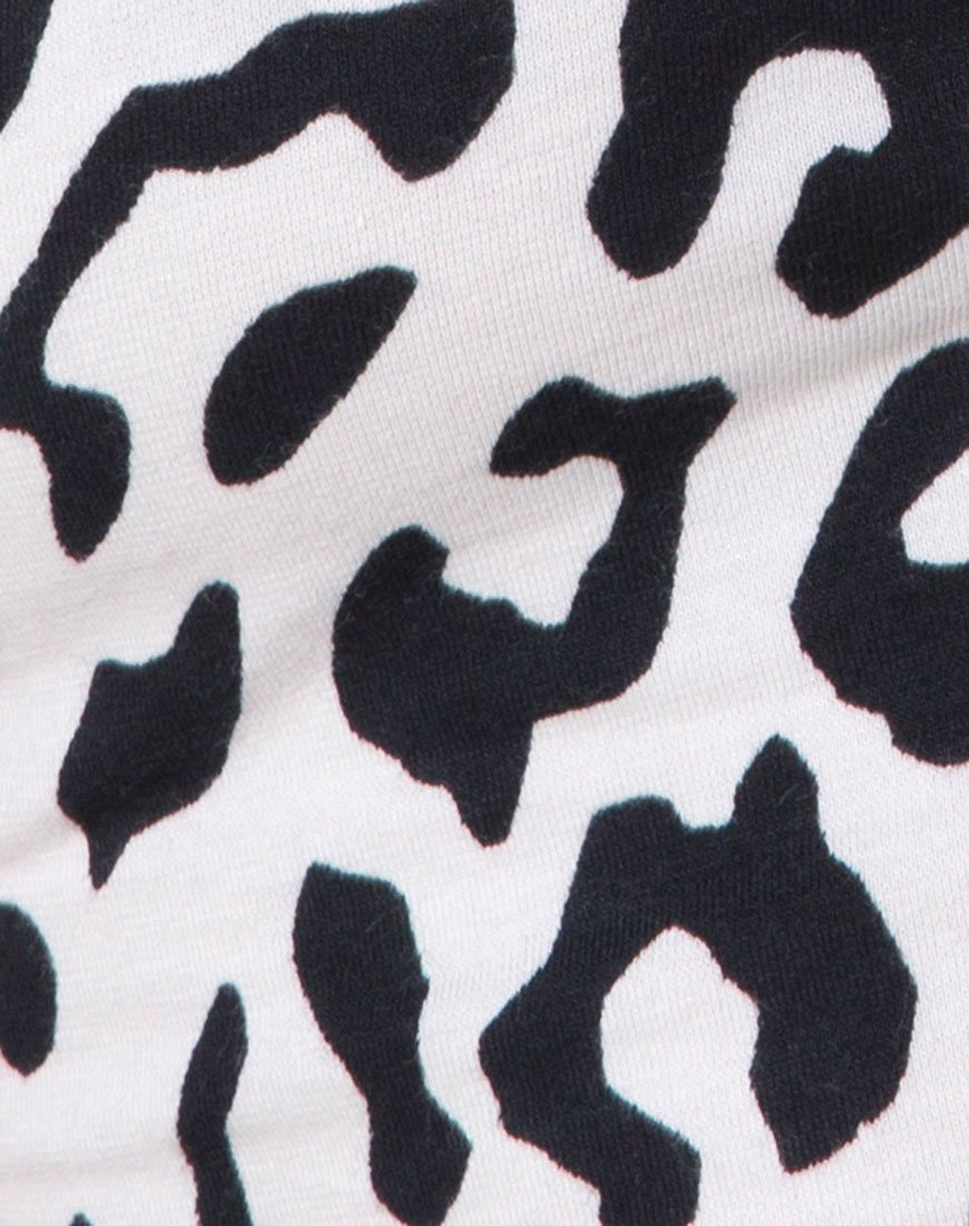 Immagine di Nure Crop Top in Mono Animal Grigio e Bianco
