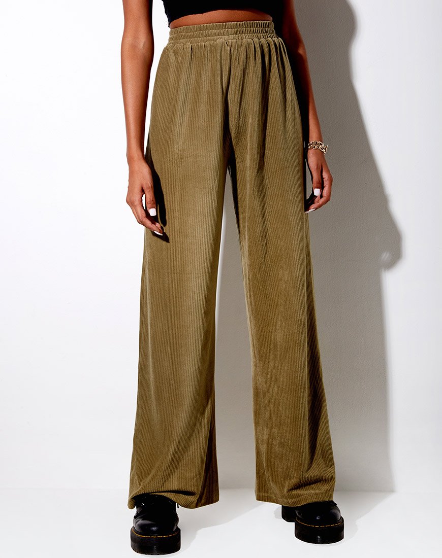 Pantaloni Obeli in velluto a costine Khaki