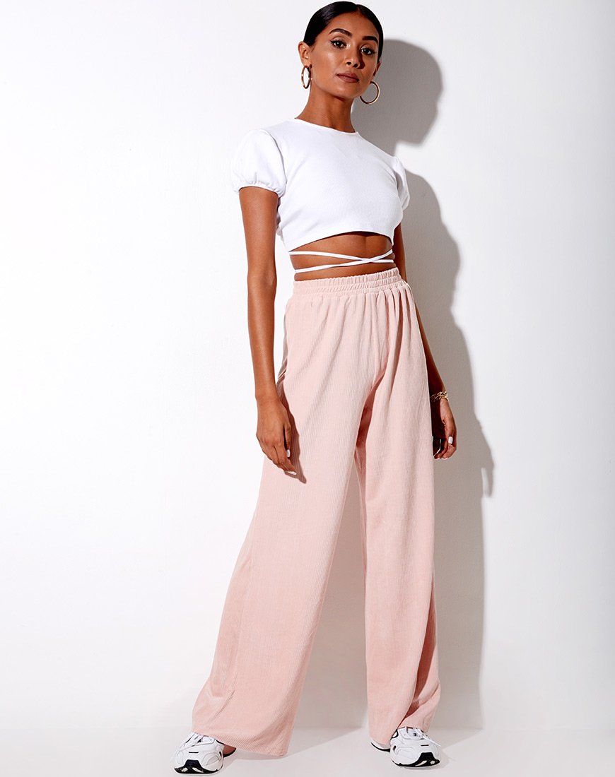 Immagine di Obeli Pantalone in velluto a coste rosa chiaro