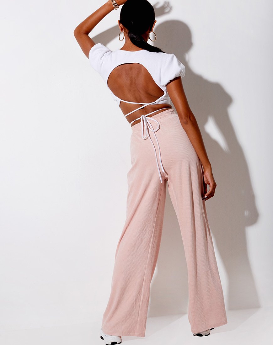 Immagine di Obeli Pantalone in velluto a coste rosa chiaro
