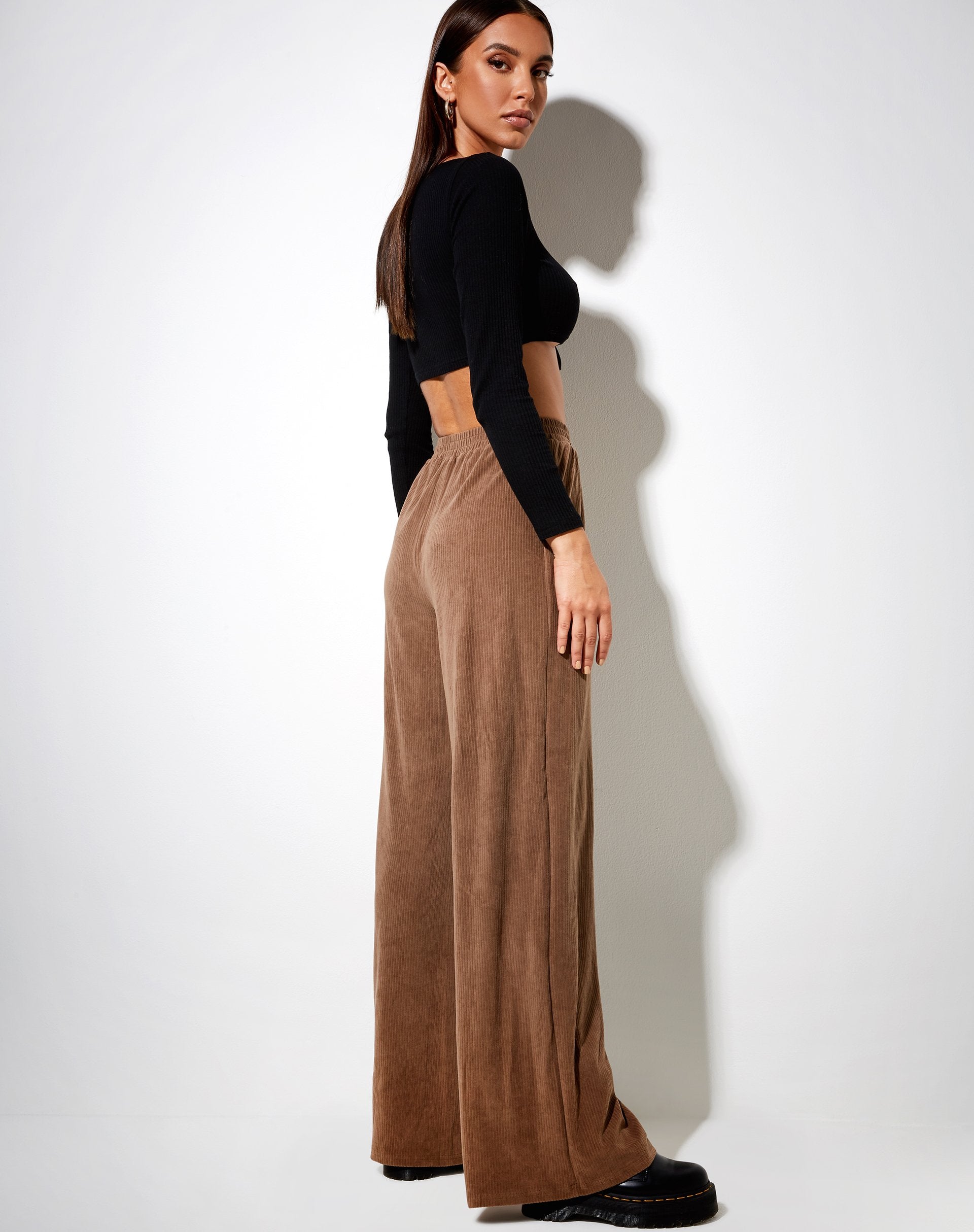 Immagine di Obeli Pantaloni in velluto a coste Tan Brown