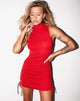 Immagine di Ady Bodycon Dress in Rib Racing Red
