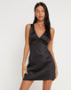 immagine di Oksana Mini Dress in Satin Nero