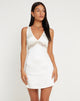 immagine di Oksana Mini Dress in raso avorio