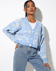 Immagine di Olina Cropped Cardi in Zebra Blue Grey