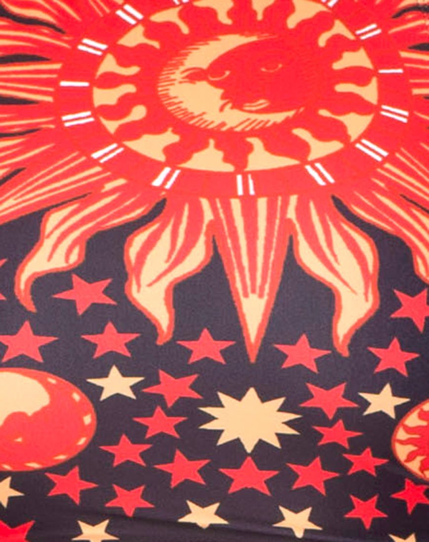 Immagine di On Point Bikini Bottoms in Flaming Skies Nero
