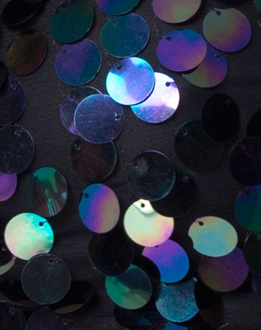 Immagine di Top a tubo in paillettes disco opale