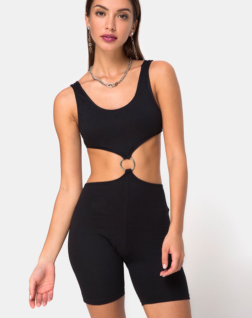 Immagine di Orca Cutout Unitard in nero