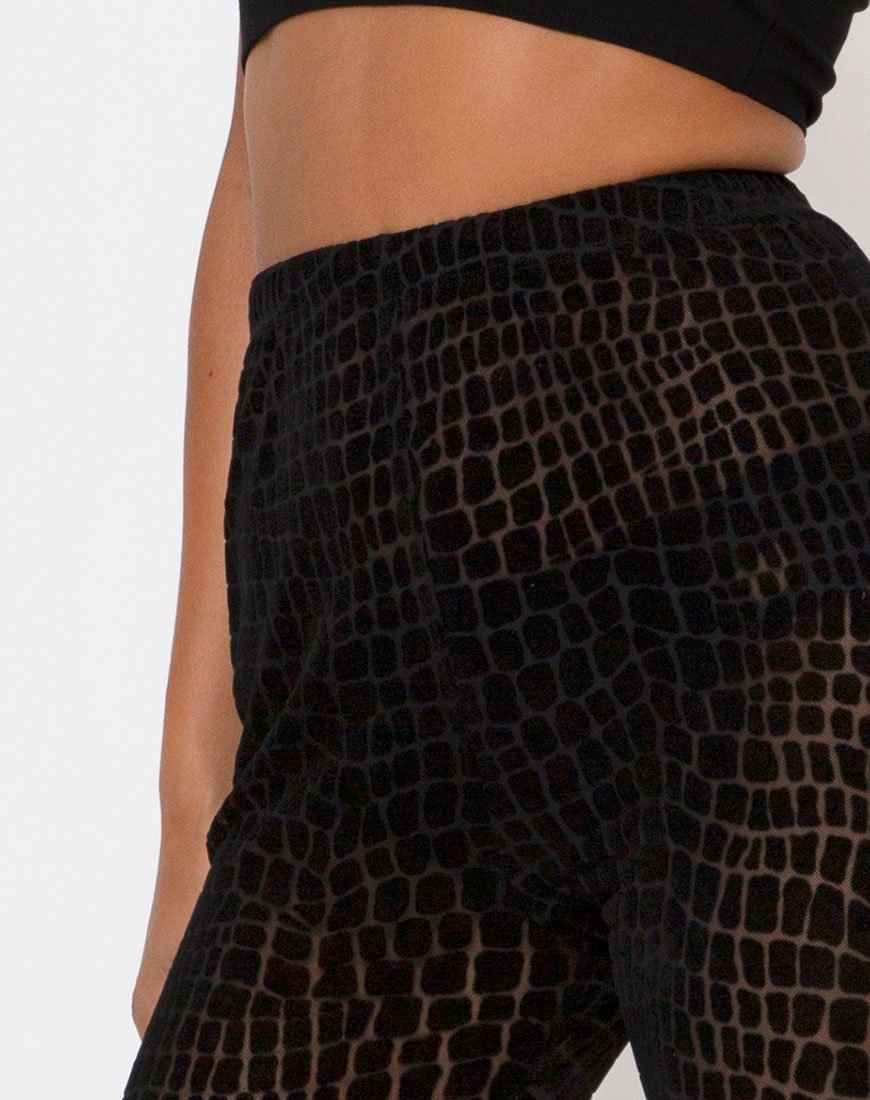 Immagine di Oria Leggings in Croc Flock Nero