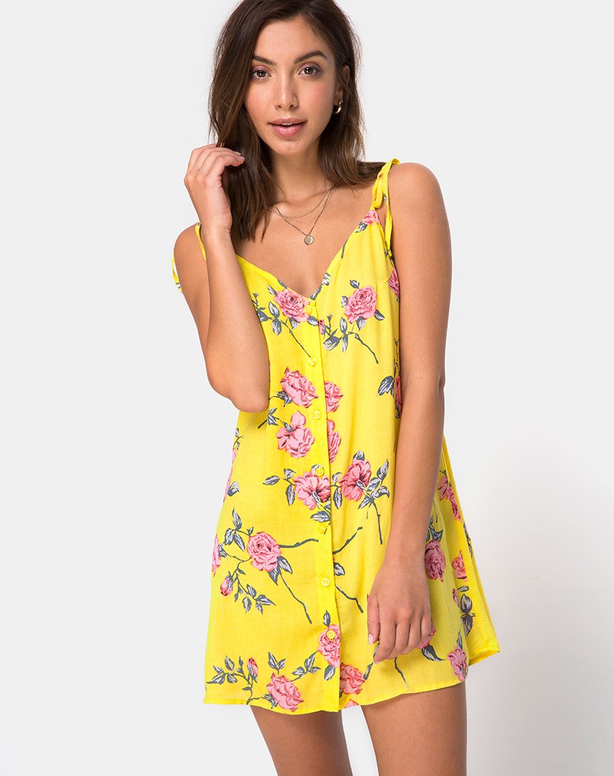 Osla Slip Dress in giallo Candy Rose