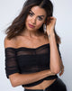 Immagine di Osta Off The Shoulder Top in nero