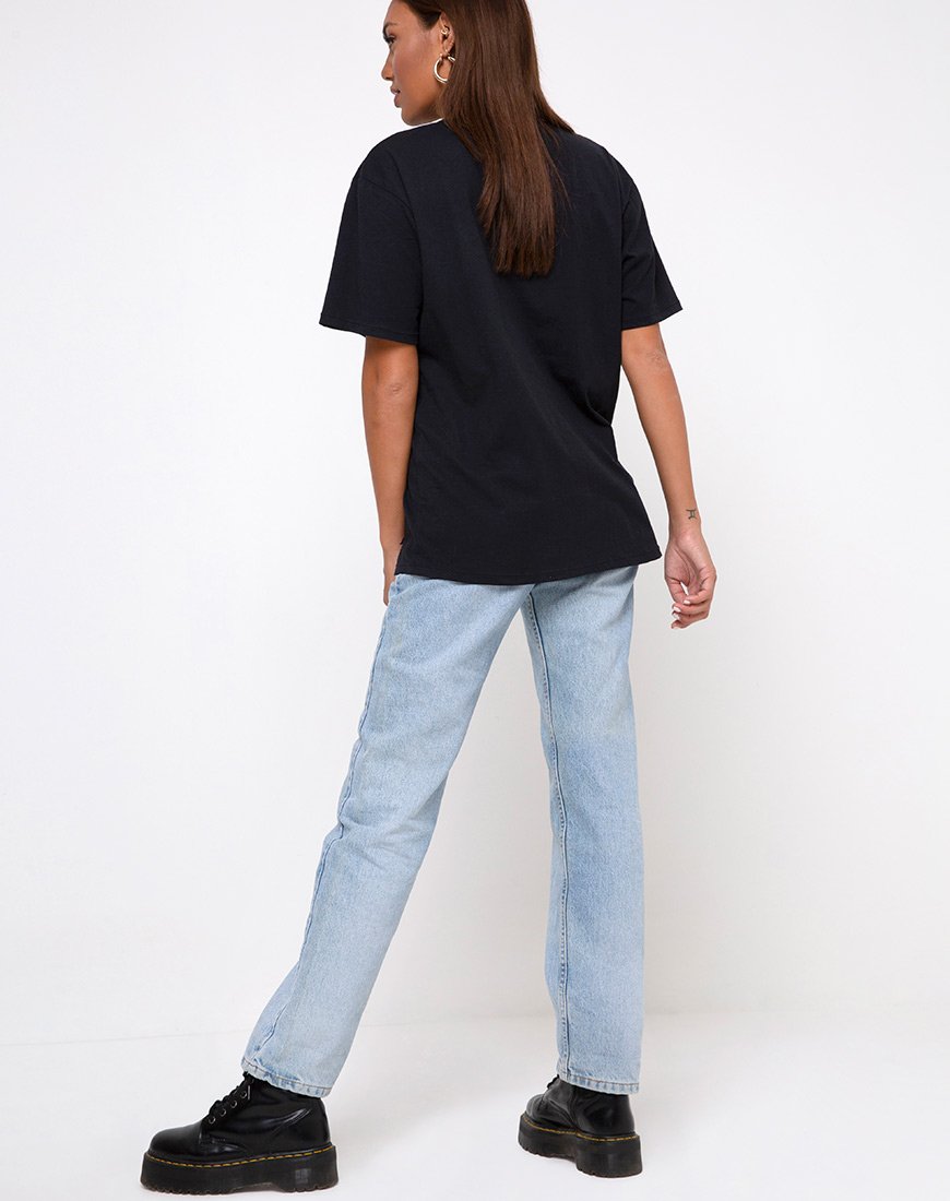 Immagine della t-shirt oversize Basic in I thought I was dreaming Black by Motel