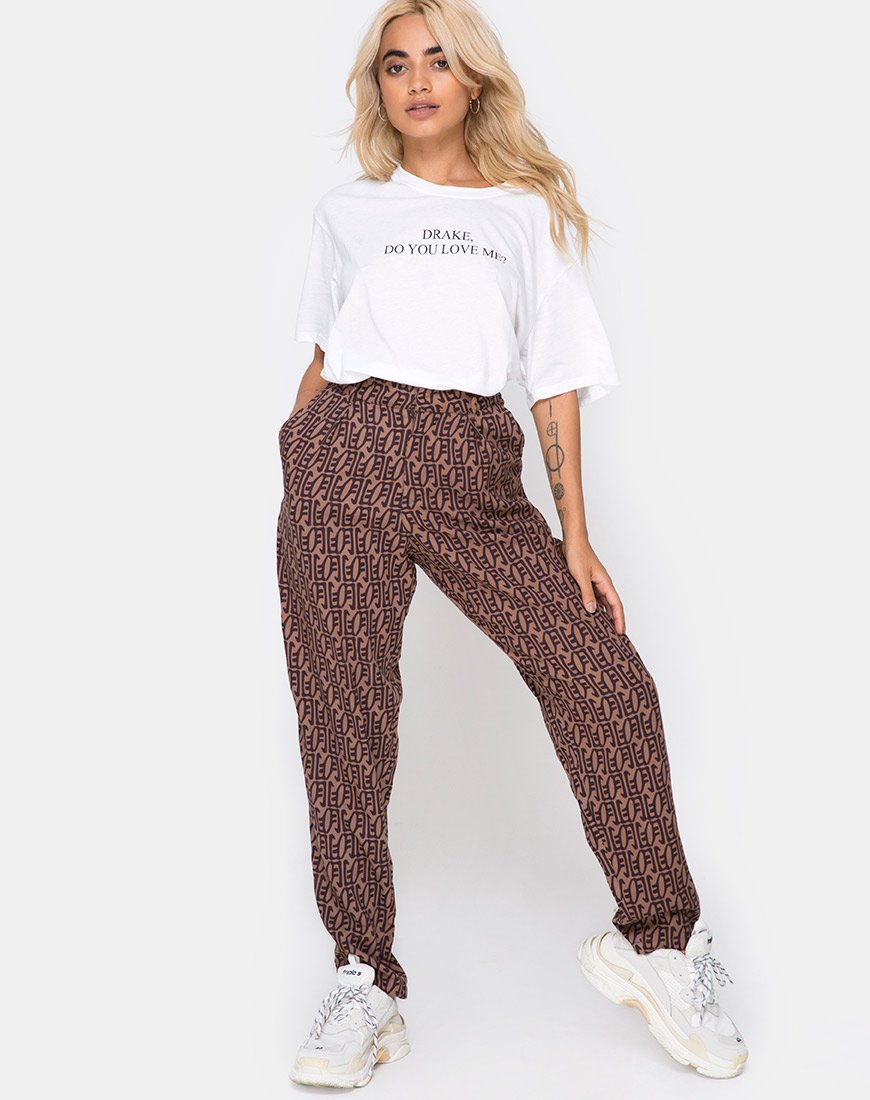 Immagine della t-shirt oversize Basic in Drake Do You Love Me bianco