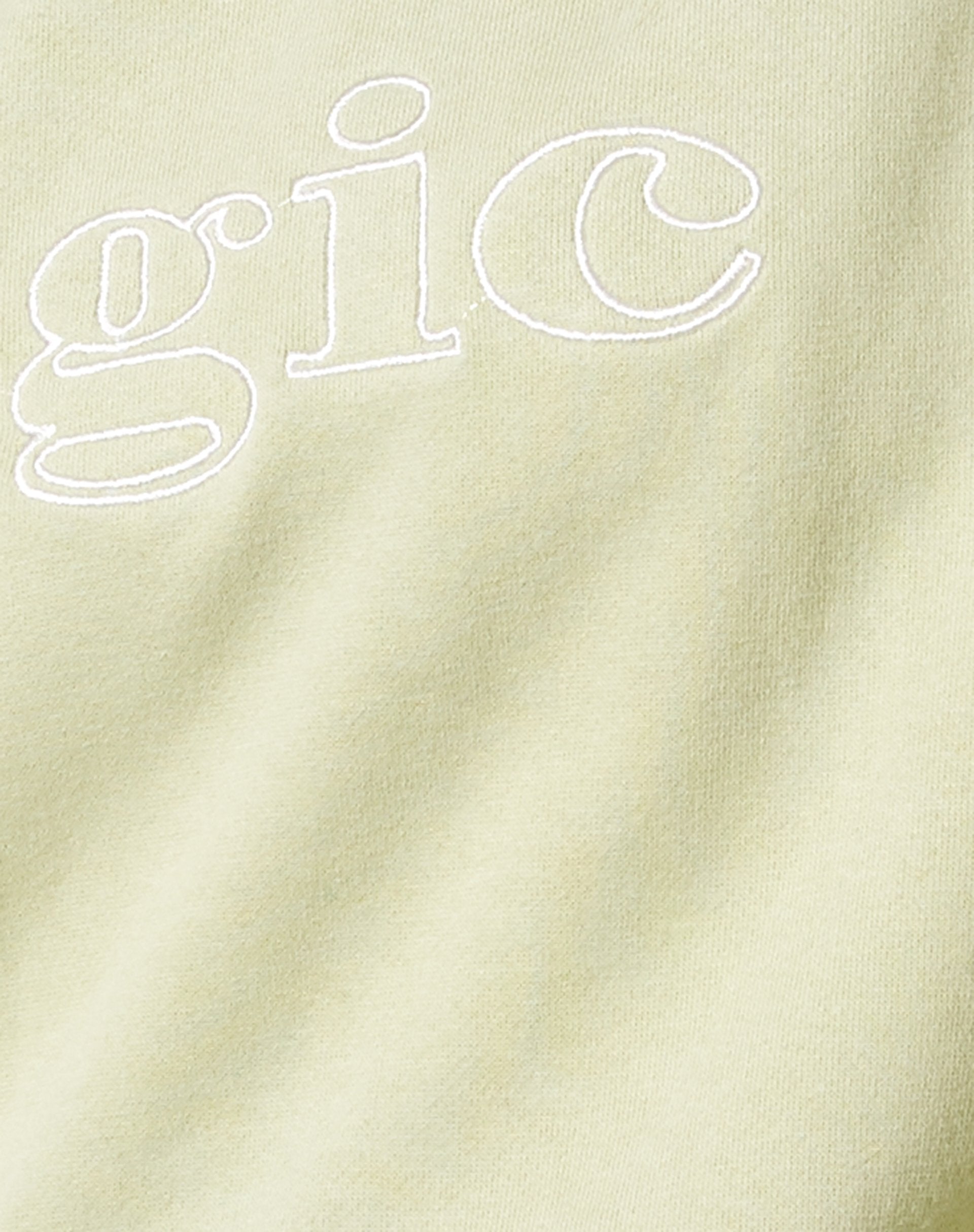 Immagine della felpa con cappuccio oversize in verde Graffiti Magic Embro