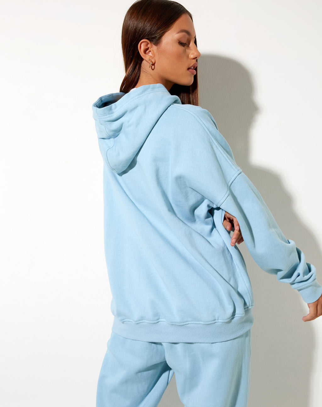 Felpa con cappuccio oversize in blu Nantucket Motel Beach Club