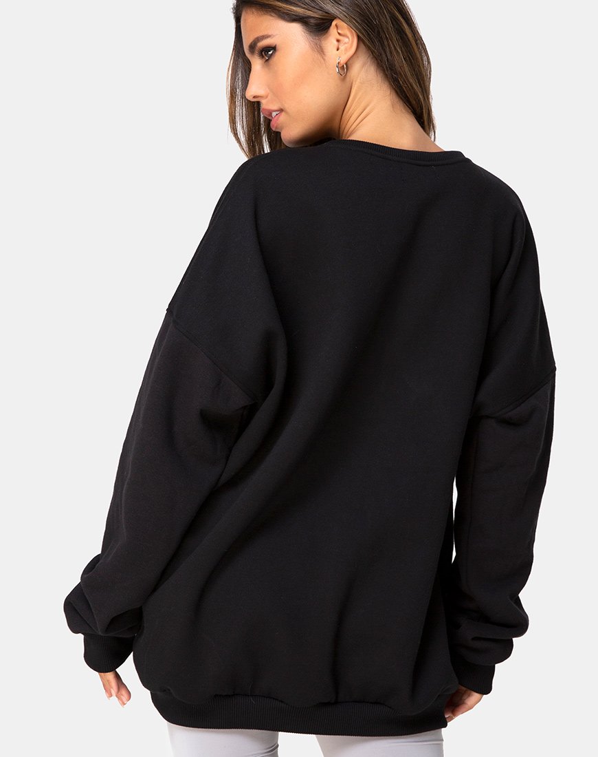Felpa in Cherubino nero