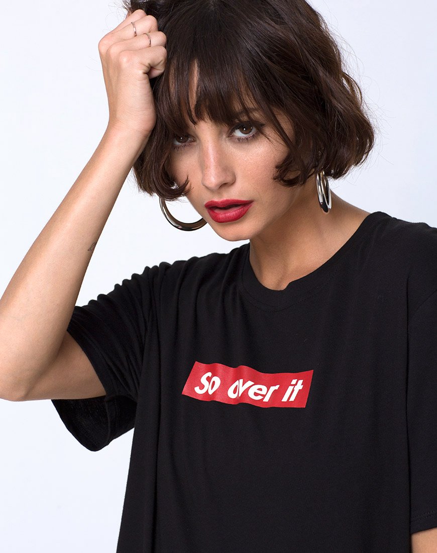 Maglietta basic oversize in So Over It