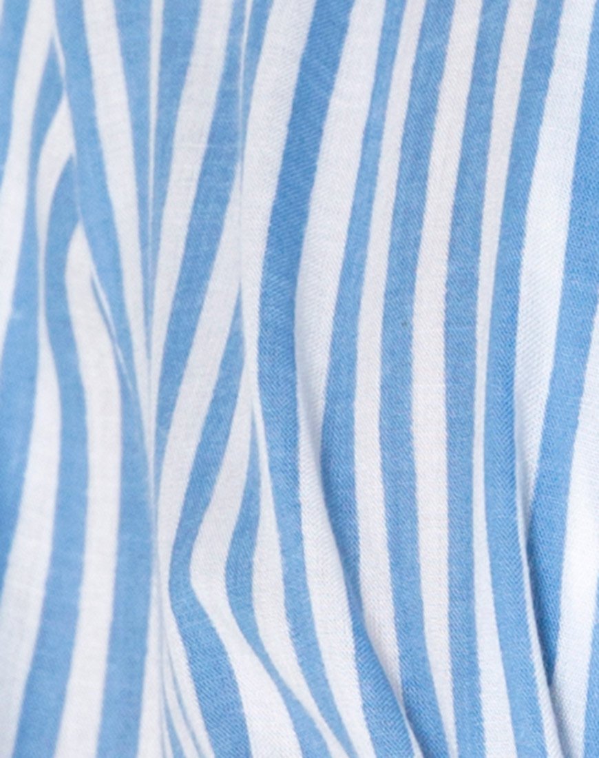 Immagine della camicia Oxford a righe basic blu e bianca