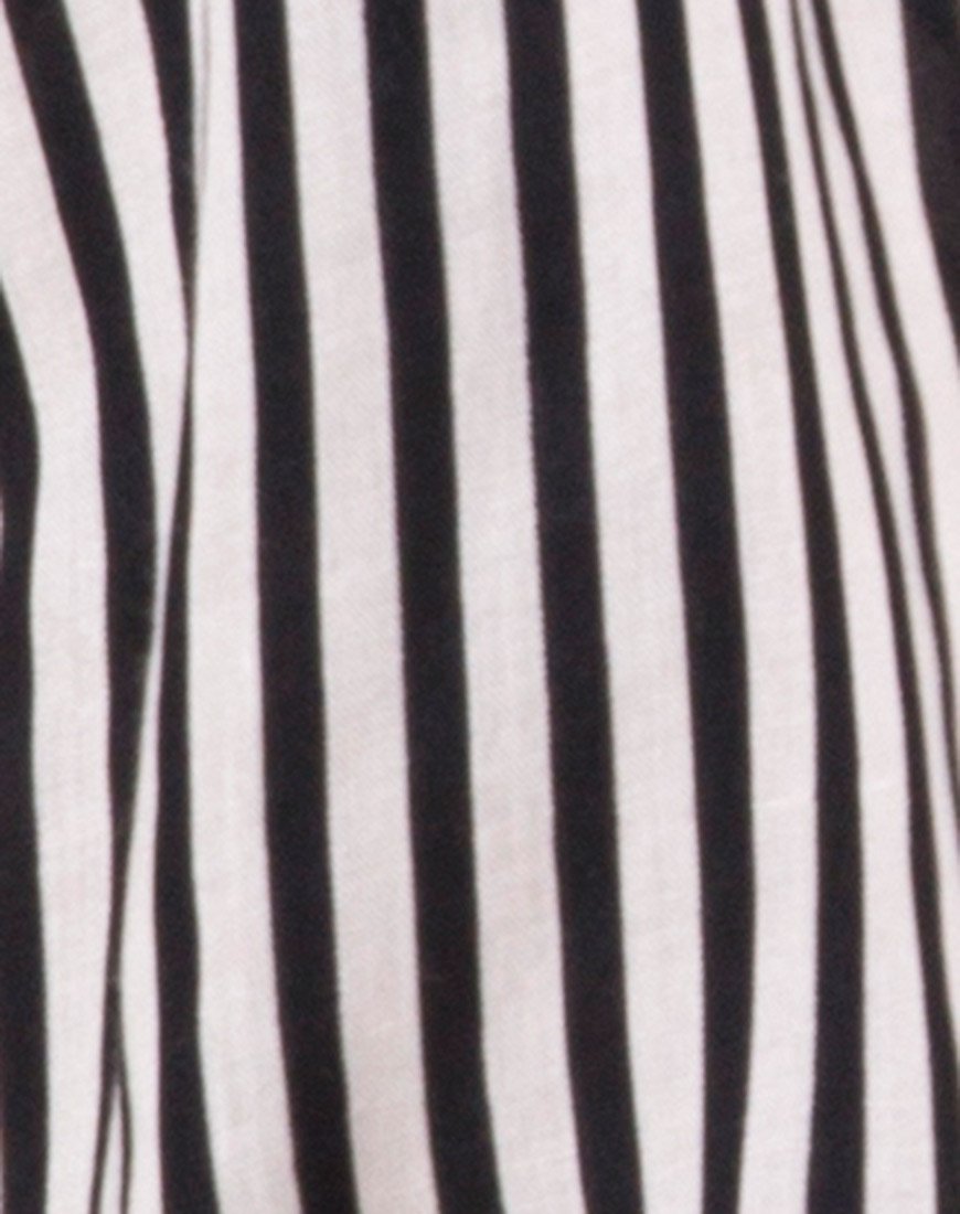 Immagine della camicia Oxford in mini gessato nero e nudo
