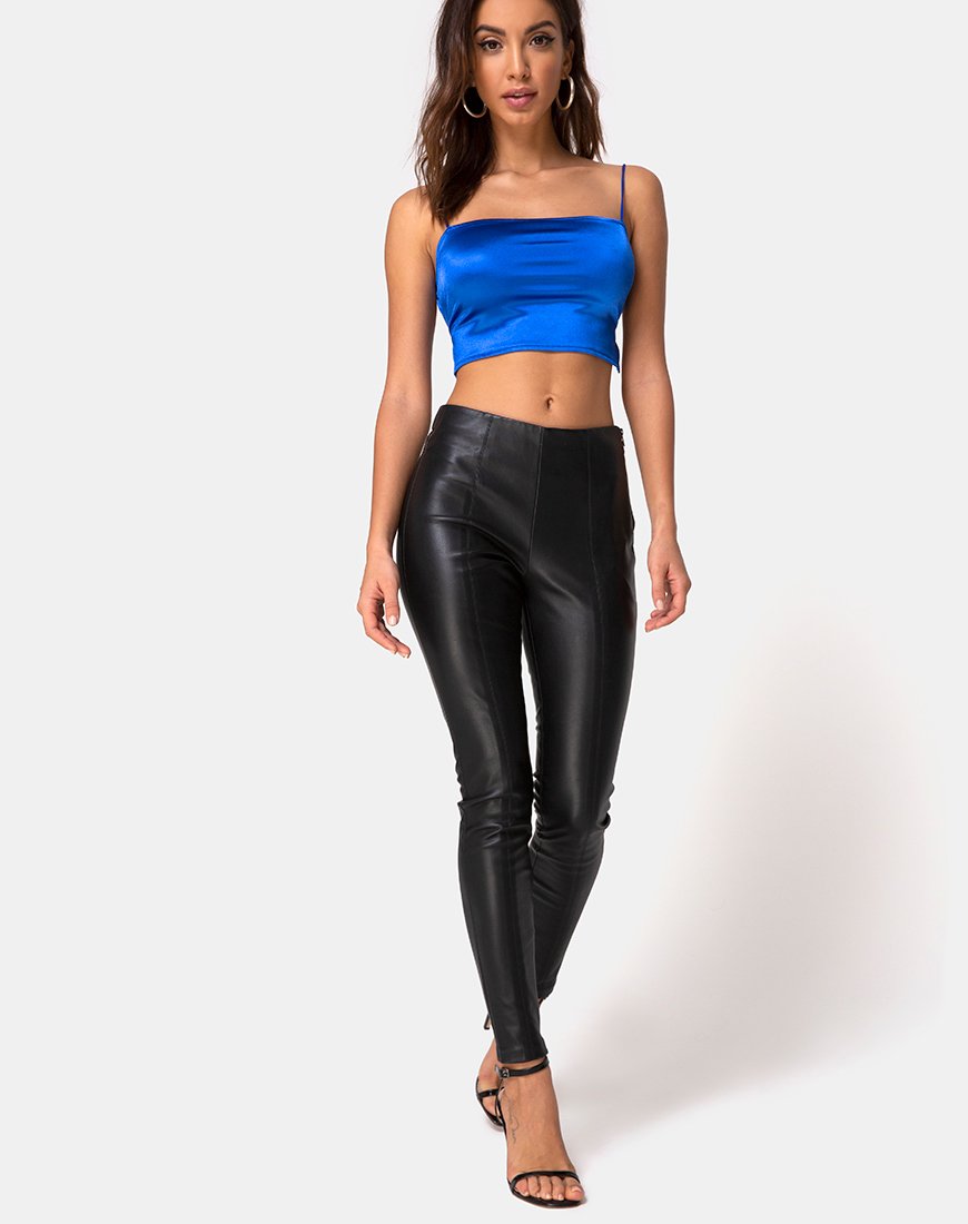 Immagine di Cinia Crop Top in raso Saphire Spandex